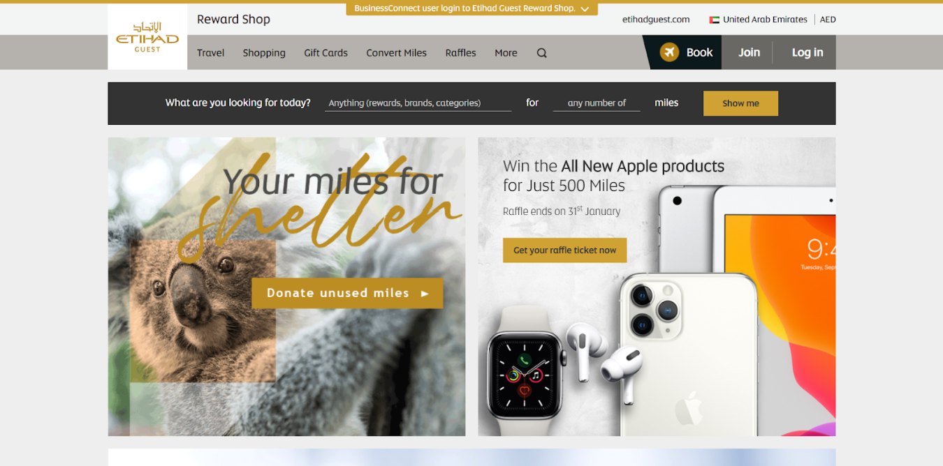 Etihad Guest Reward Shop