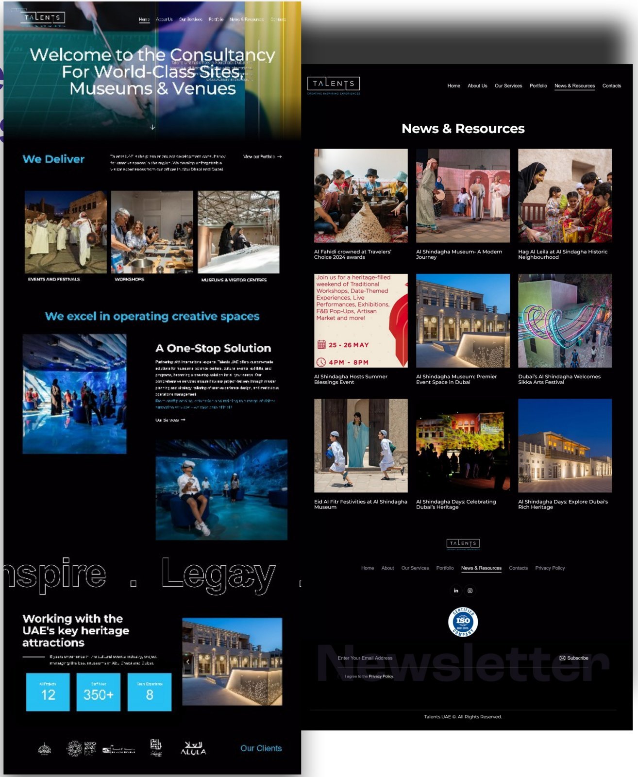 Talents UAE website pages